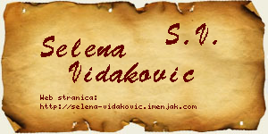 Selena Vidaković vizit kartica